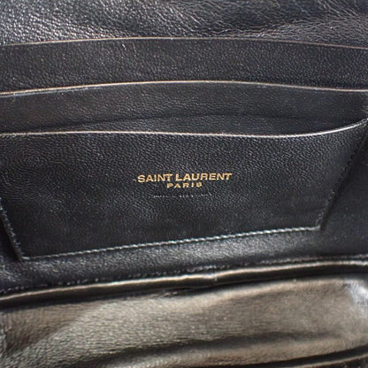Saint Laurent Roux Mini Bag 612579 Shoulder Bag Calf Gray Gold Hardware Women's
