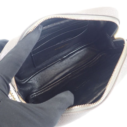 Saint Laurent Roux Mini Bag 612579 Shoulder Bag Calf Gray Gold Hardware Women's