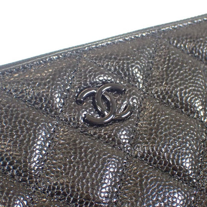 Chanel Matelasse Clutch Bag Caviar Skin So Black Ladies Men's [grade A