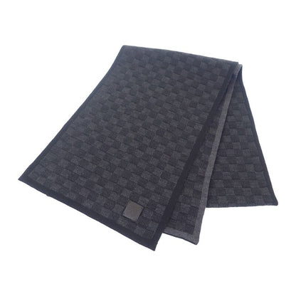 Louis Vuitton Scarf Neo Petit Damier M77988 Scarf Wool Black Men's [A Rank