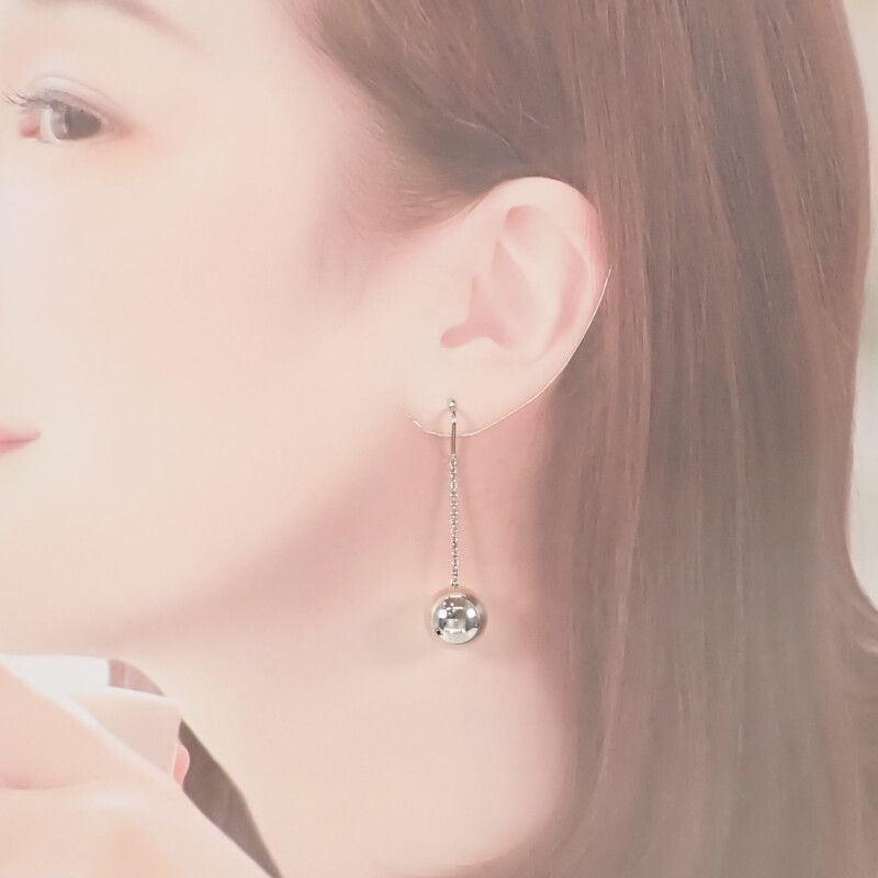 Tiffany & Co Tiffany & Co Hardware Ball Hook Earrings Silver 925 Ladies Gift
