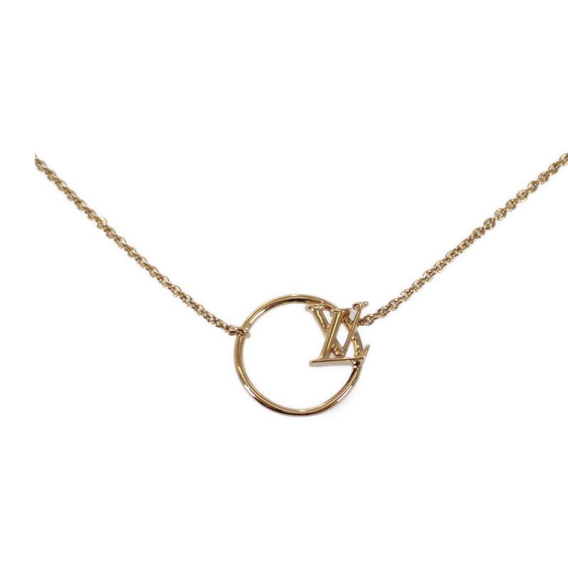 Louis Vuitton LV Eclipse M00762 Necklace Metal Gold Ladies [grade A