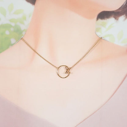 Louis Vuitton LV Eclipse M00762 Necklace Metal Gold Ladies [grade A