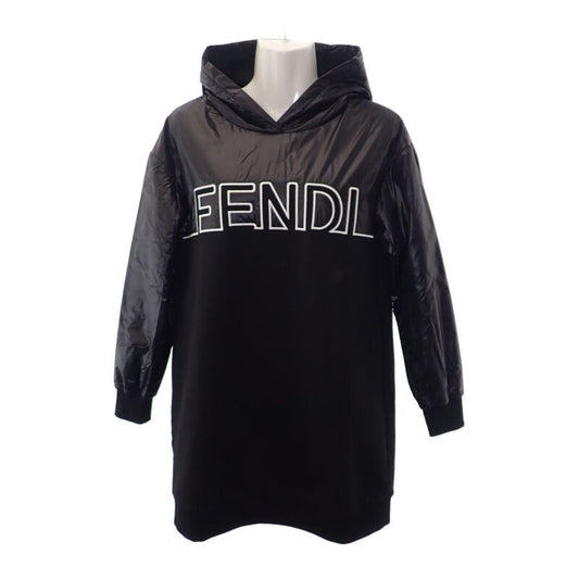 Fendi Logo Jf8541ag34 Dress Cotton Polyester Black 12+ Kids Girls [ranked A