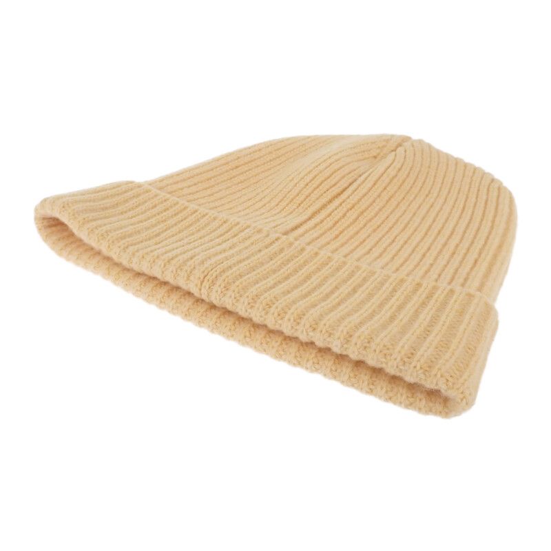 Celine Ribbed Logo Knit Hat 2ah35423p Knit Cap Wool Yellow Ladies Men's [grade A