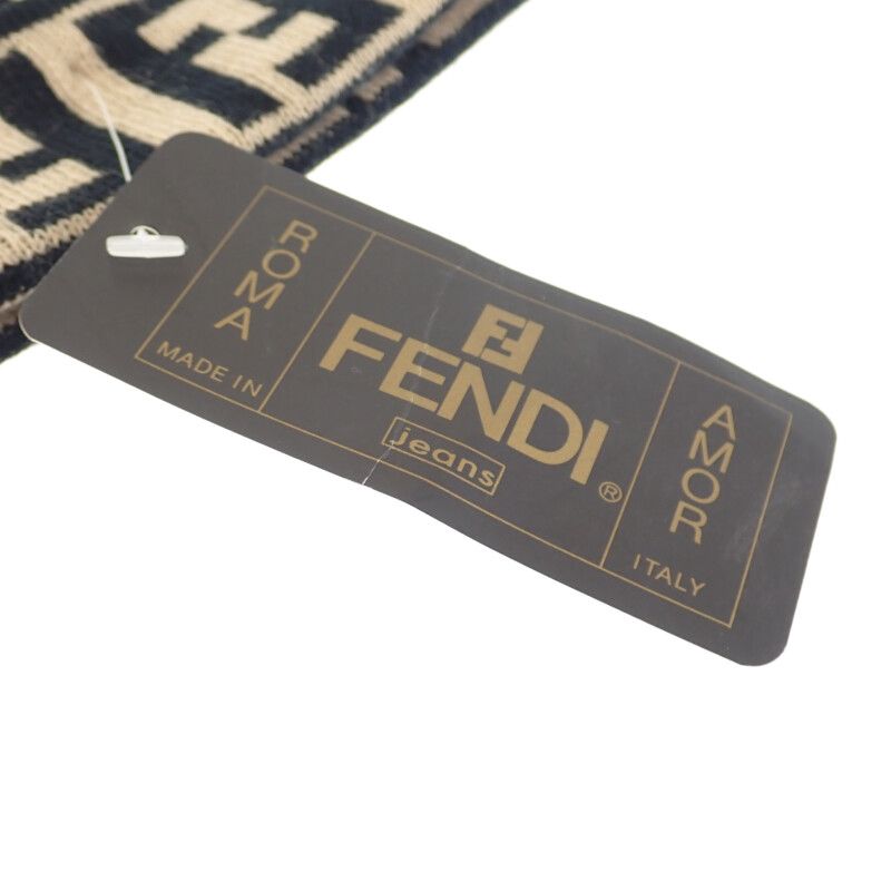 Fendi Beanie Knit Cap Wool Brown Women Men Unisex [SA Rank]
