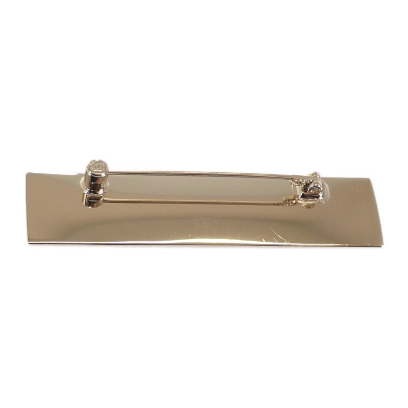 Chanel Logo Plate B21B Engraved Brooch Metal Gold Ladies Men's [grade A