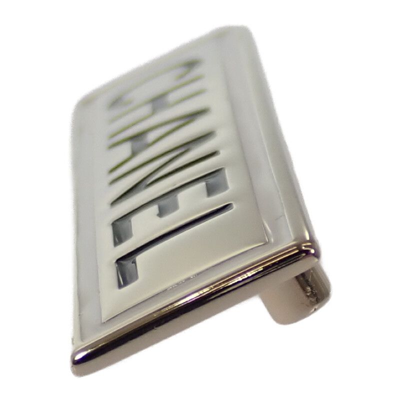 Chanel Logo Plate B21B Engraved Brooch Metal Gold Ladies Men's [grade A