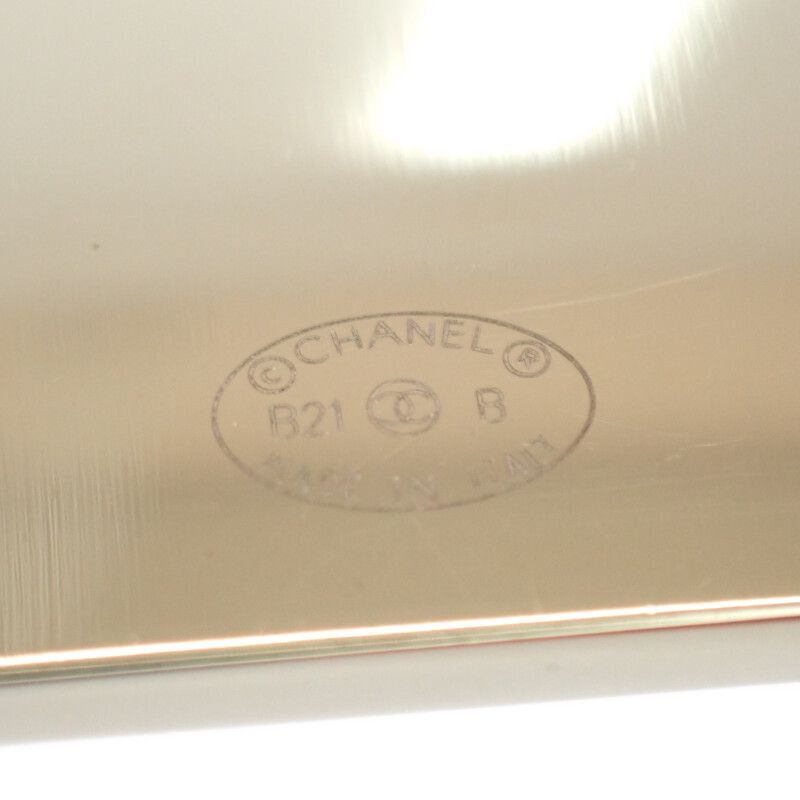 Chanel Logo Plate B21B Engraved Brooch Metal Gold Ladies Men's [grade A