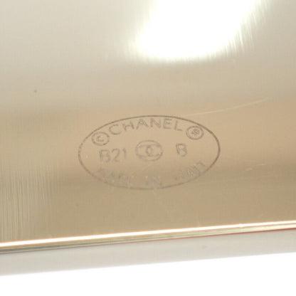 Chanel Logo Plate B21B Engraved Brooch Metal Gold Ladies Men's [grade A