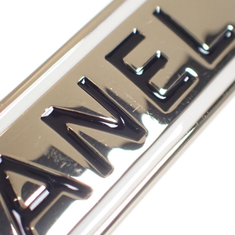 Chanel Logo Plate B21B Engraved Brooch Metal Gold Ladies Men's [grade A