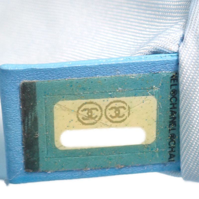 Chanel New Travel Line Tote PM Tote Bag Nylon Leather Blue Ladies [ranked B