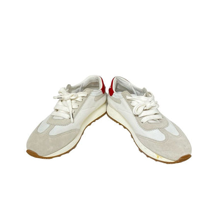 Prada Sneakers 361/2 Women - White X Grey Beige X Red Insole Removable Leather