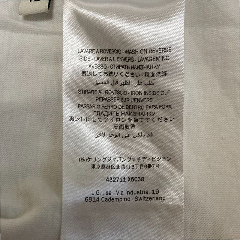 Good Gucci Webline Print Long Sleeve T-Shirt Size 12 White Kids Used