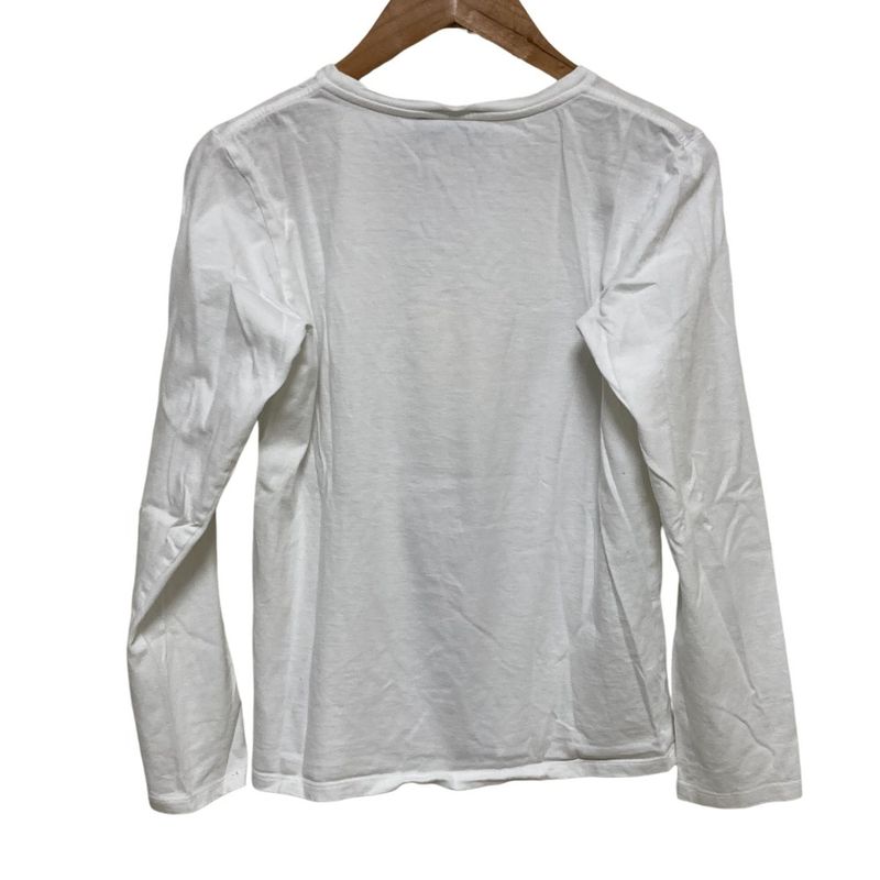 Good Gucci Webline Print Long Sleeve T-Shirt Size 12 White Kids Used