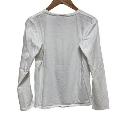 Good Gucci Webline Print Long Sleeve T-Shirt Size 12 White Kids Used