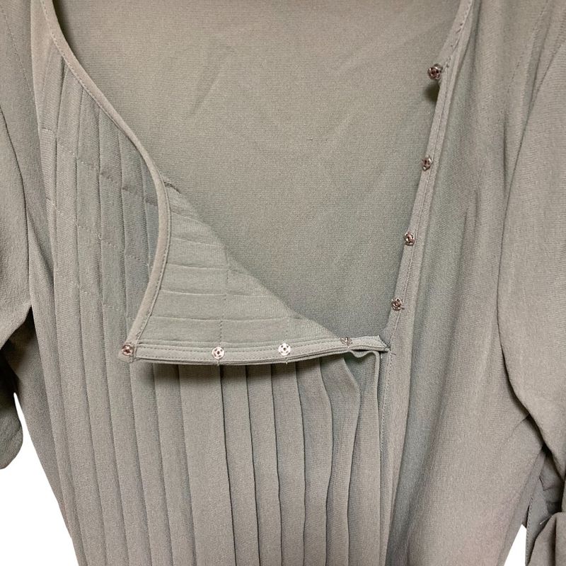 Good Quality Balenciaga 100% Silk Front Pleats Belted Mini Dress Short Sleeves