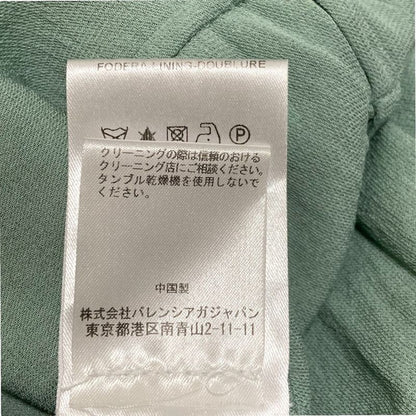 Good Quality Balenciaga 100% Silk Front Pleats Belted Mini Dress Short Sleeves