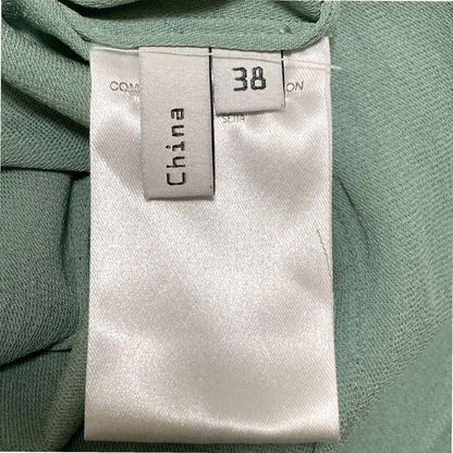 Good Quality Balenciaga 100% Silk Front Pleats Belted Mini Dress Short Sleeves