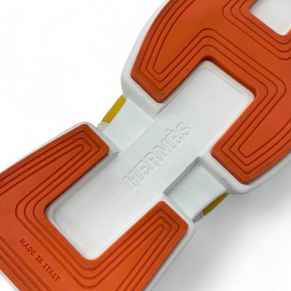 Hermes Giga Sneakers Shoes Fabric Leather Yellow White