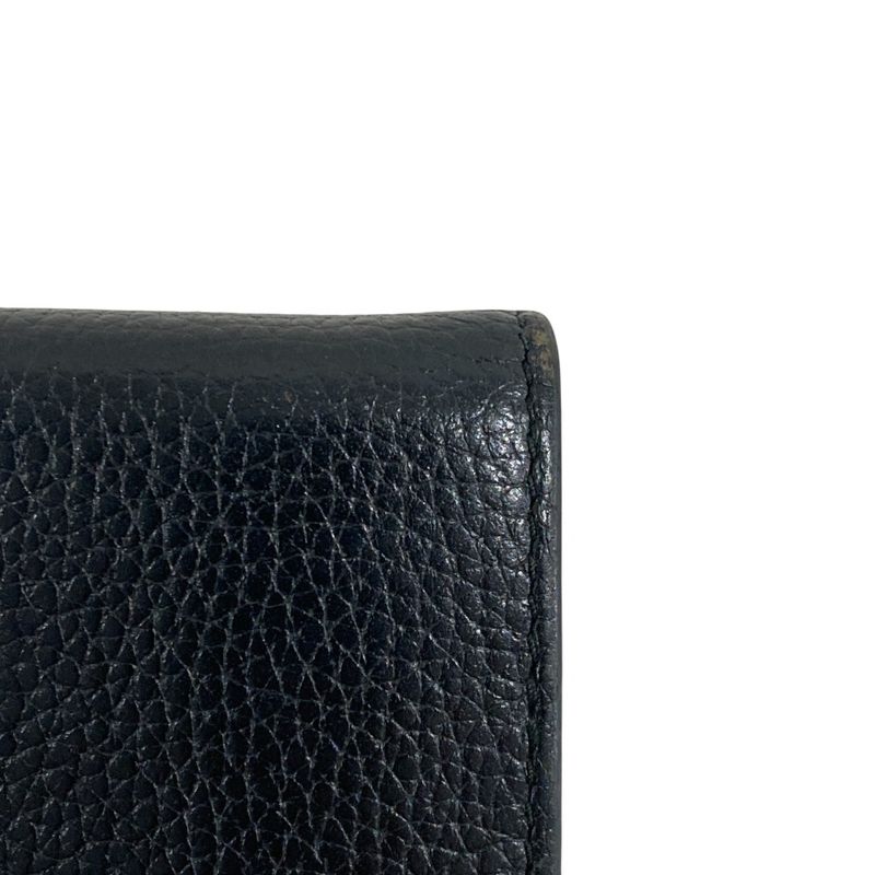 Prada Leather Key Case Black Men's Women's Used