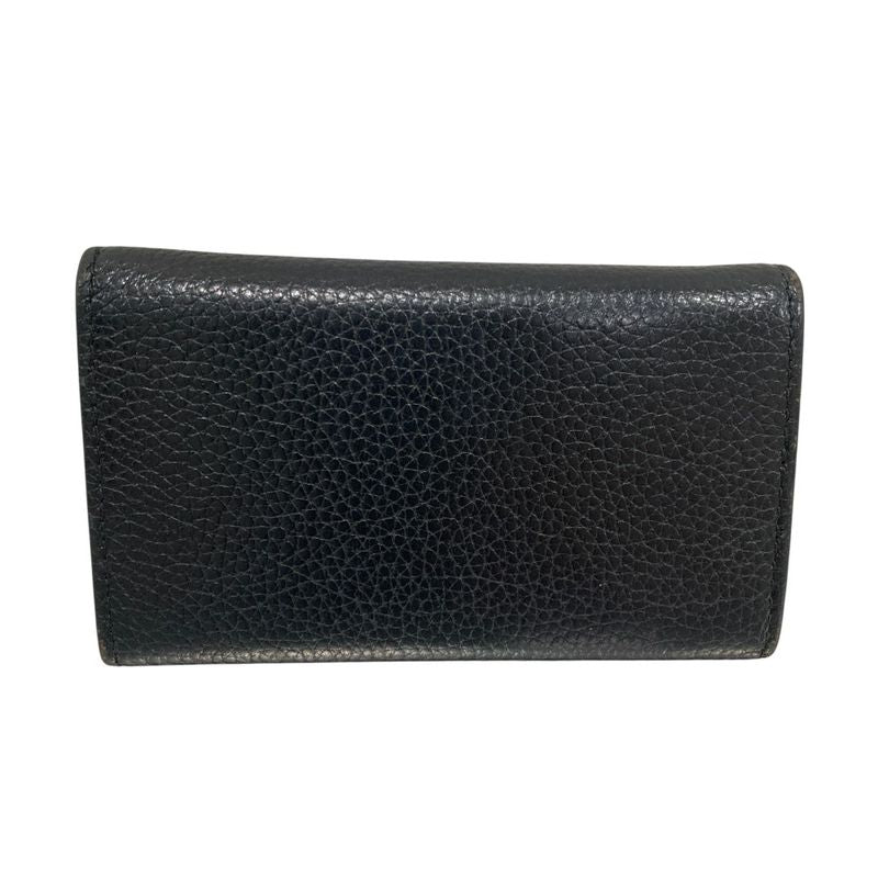 Prada Leather Key Case Black Men's Women's Used