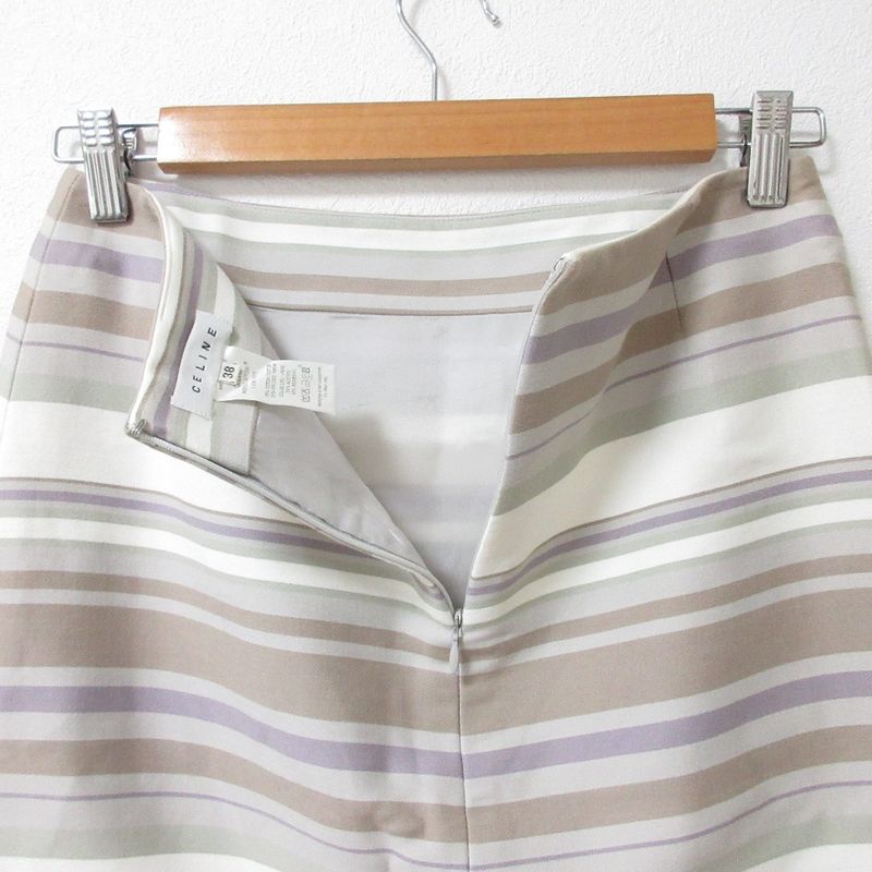 Good Celine Striped Tight Miniskirt Size 38 Multicolor Women's Used