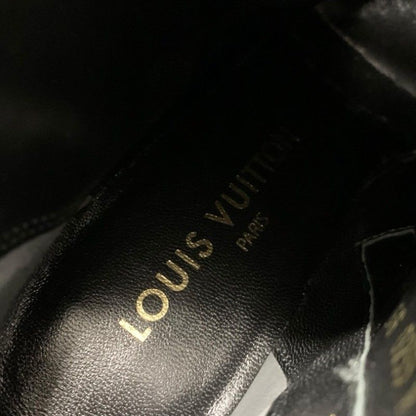 Louis Vuitton Shakeline Boots Short Shoes Leather Black Gold Logo Ankle