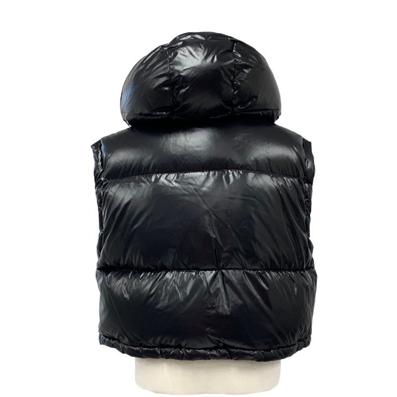 Louis Vuitton Outerwear Black White Glossy Sleeveless Puffa Jacket Monogram