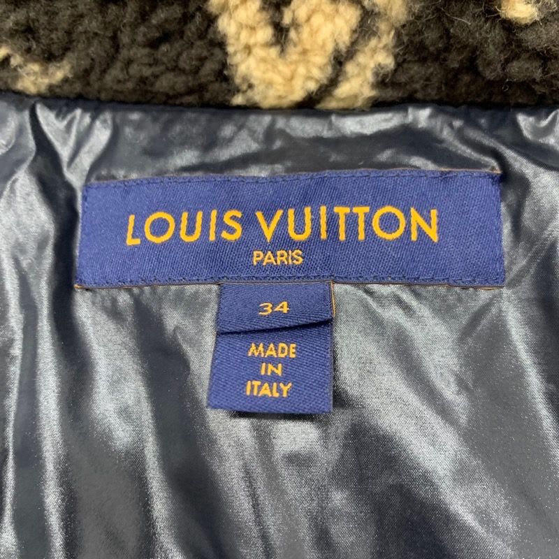 Louis Vuitton Outerwear Black White Glossy Sleeveless Puffa Jacket Monogram