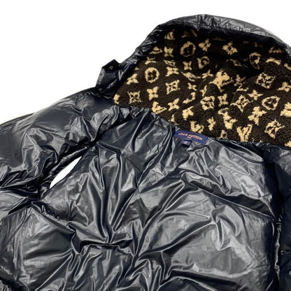 Louis Vuitton Outerwear Black White Glossy Sleeveless Puffa Jacket Monogram