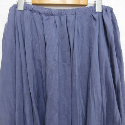 Good Prada 100% Silk Knee Length Easy Gathered Skirt Size 44 Purple Women Used