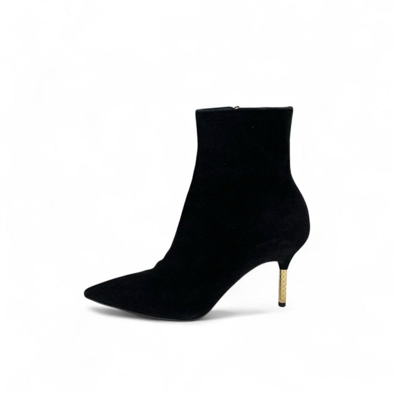 Louis Vuitton Ultimate Line Boots Short Shoes Suede Black Gold Ankle