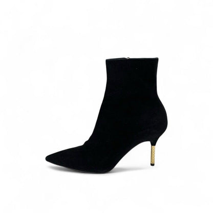 Louis Vuitton Ultimate Line Boots Short Shoes Suede Black Gold Ankle