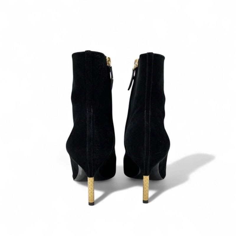 Louis Vuitton Ultimate Line Boots Short Shoes Suede Black Gold Ankle
