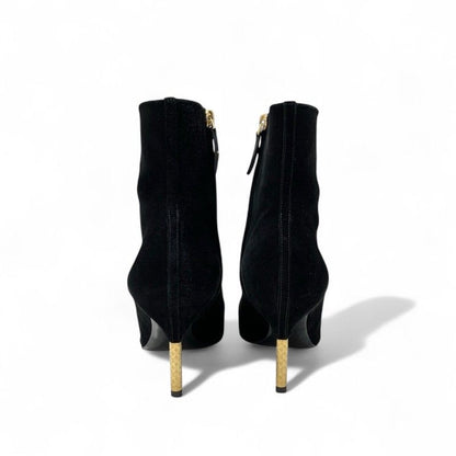 Louis Vuitton Ultimate Line Boots Short Shoes Suede Black Gold Ankle