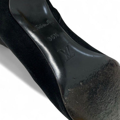 Louis Vuitton Ultimate Line Boots Short Shoes Suede Black Gold Ankle