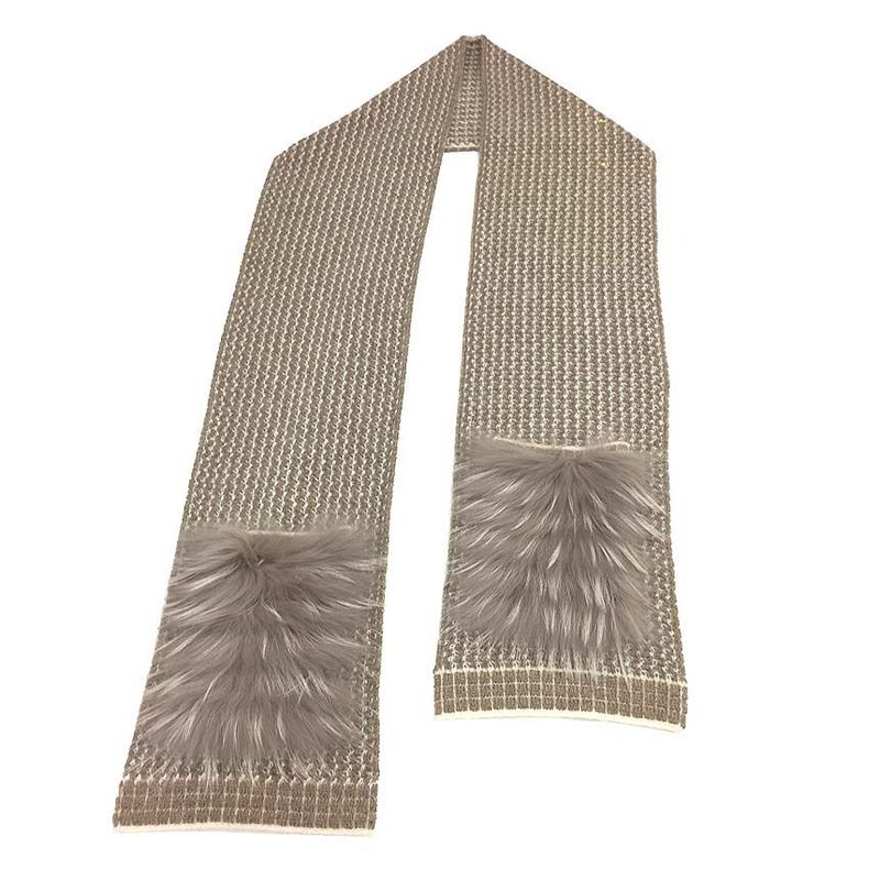 Sale Louis Vuitton Echarpe Elna M75090 Scarf Beige New Old Aq3771