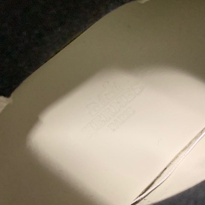 Hermes Hallow Boots Short Boots Shoes Leather Ivory Side Gore