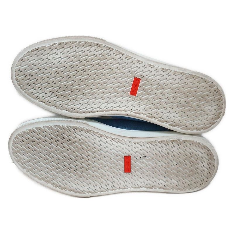 Hermes Sneakers Men's - Blue-grey Dark Brown And White Leather