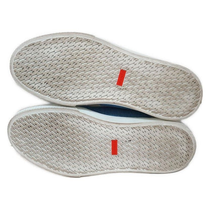 Hermes Sneakers Men's - Blue-grey Dark Brown And White Leather