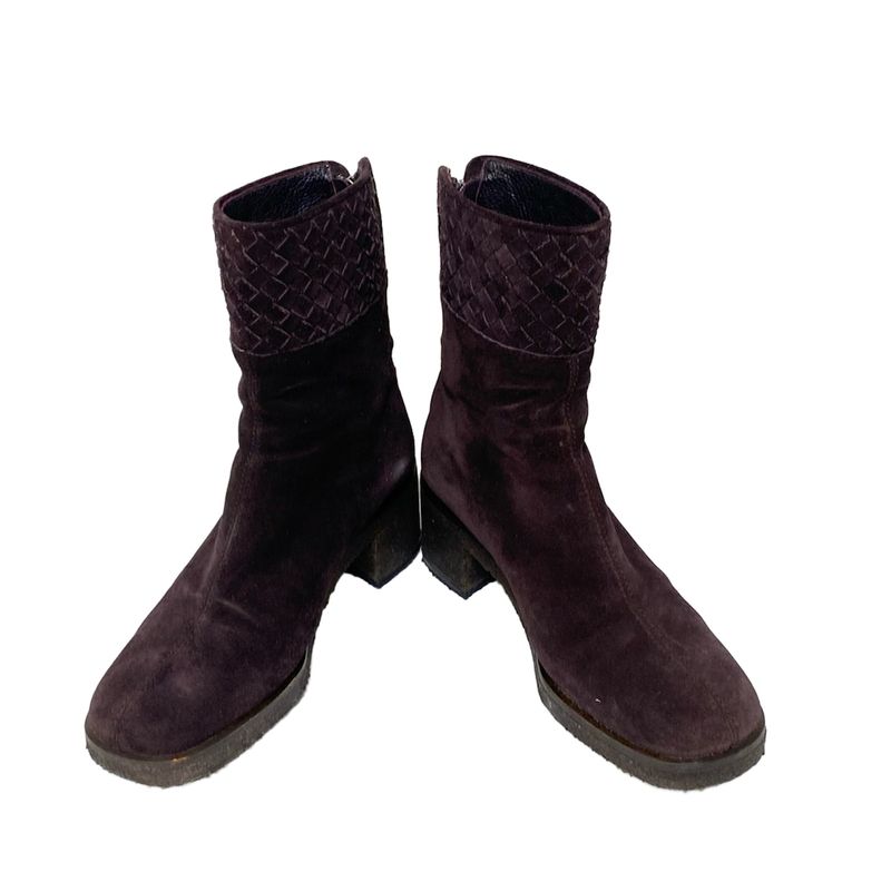 Bottega Veneta Short Boots 35 1/2 C Women - Purple Intrecciato