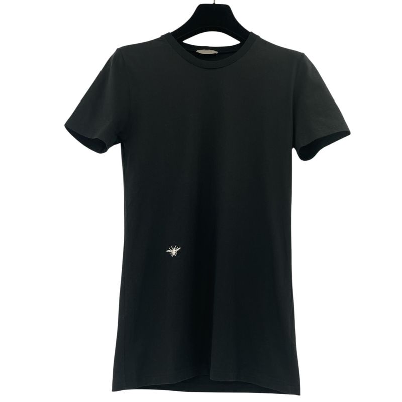Dior Homme Dior Homme Men's Short Sleeve T-Shirt Bee Embroidery Crew Neck Black