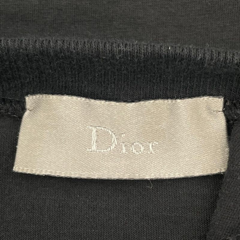 Dior Homme Dior Homme Men's Short Sleeve T-Shirt Bee Embroidery Crew Neck Black