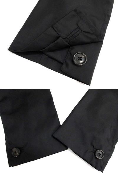 Prada Padded Stencollar Long Coat Nylon Cotton Black 40 AA
