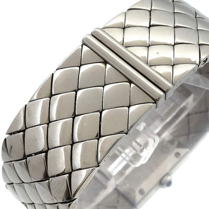 Chanel Quilted H0489 Diamond Bezel Vintage Watch Black Quartz