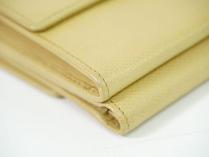 Authentic Chanel Coco Mark Coco Button Trifold Fold Wallet Compact Wallet