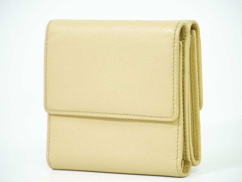 Authentic Chanel Coco Mark Coco Button Trifold Fold Wallet Compact Wallet