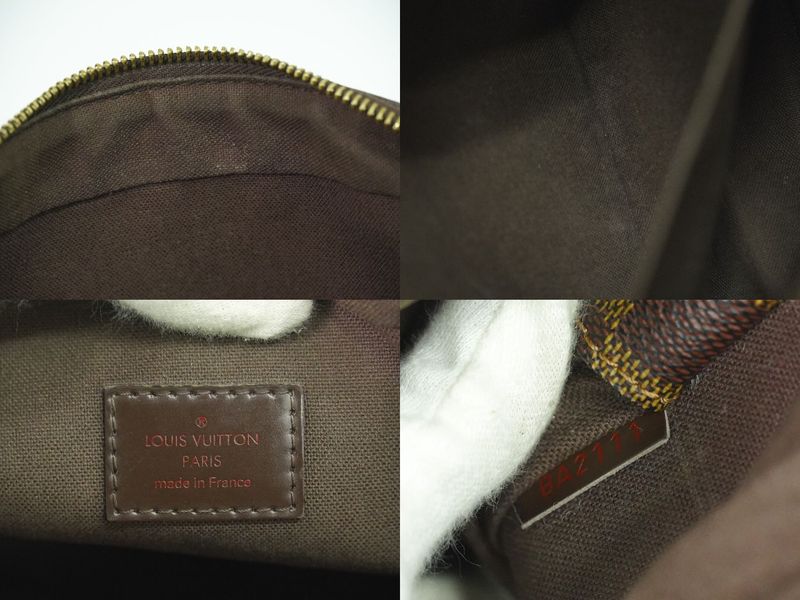 Authentic Louis Vuitton LV Trotter Bobol Damier Ebène Shoulder Bag Pochette