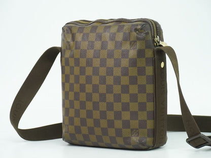 Authentic Louis Vuitton LV Trotter Bobol Damier Ebène Shoulder Bag Pochette
